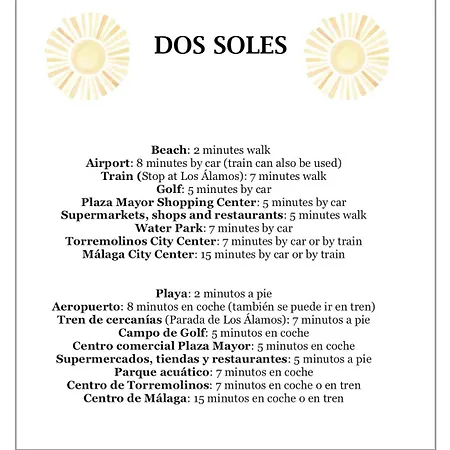 Dos Soles - Only 100 Meters From Apartament